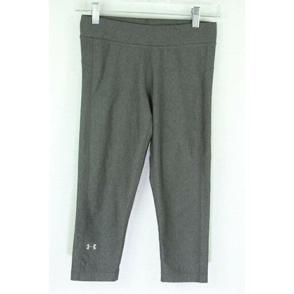 Under Armour Girls Leggings  Heat Gear Gray Cropped Capri XS - Picture 1 of 4